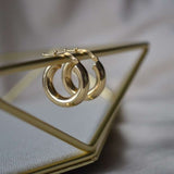 10K Gold Mod Hoop Earrings