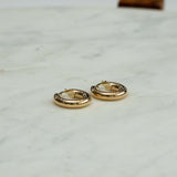 10K Gold Mod Hoop Earrings
