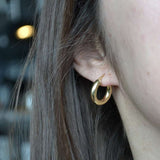 10K Gold Mod Hoop Earrings