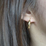 10K Gold Mod Hoop Earrings