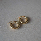 10K Gold Mod Hoop Earrings