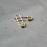 10K Gold Safety Pin Earrings
